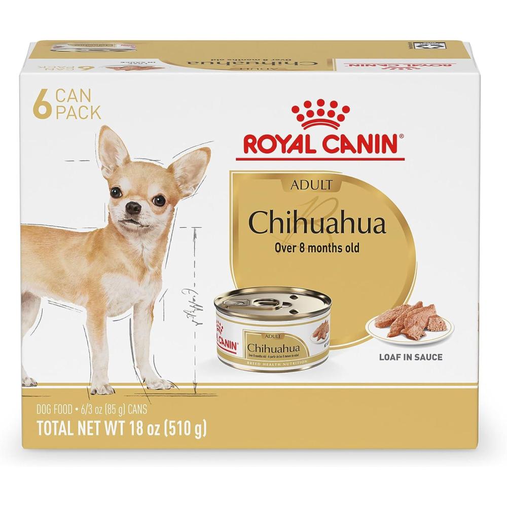 imageRoyal Canin Breed Health Nutrition Chihuahua Adult Loaf in Sauce Dog Food 3 oz Pack of 63 Ounce Pack of 6