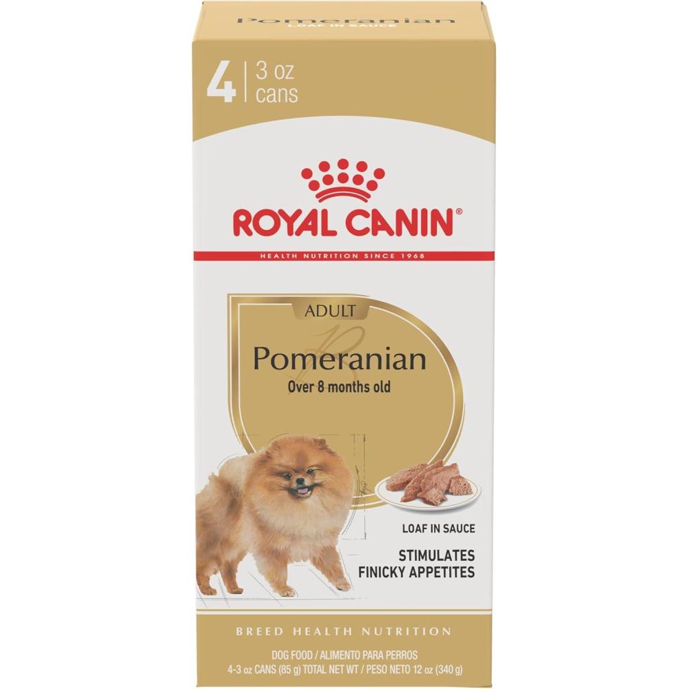 imageRoyal Canin Breed Health Nutrition Pomeranian Adult Loaf in Sauce Dog Food 3 oz Pack of 63 Ounce Pack of 4