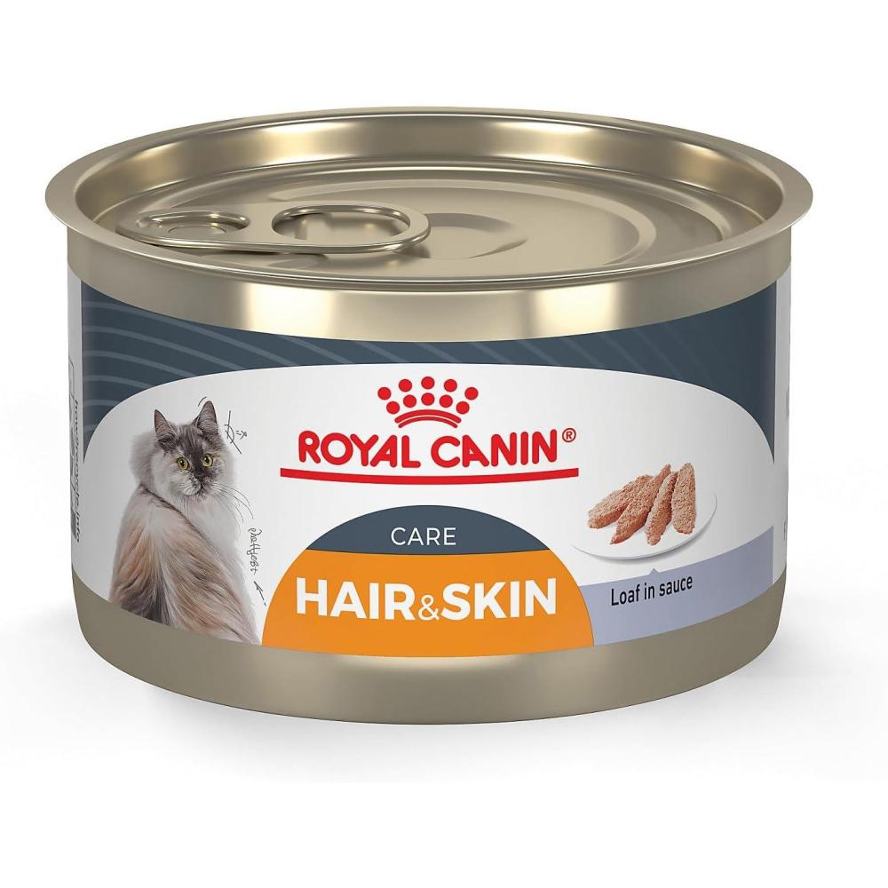 imageRoyal Canin Feline Care Nutrition Hair ampamp Skin Care Adult Loaf in Sauce Cat Food 51 oz Pack of 2451 Ounce Pack of 24