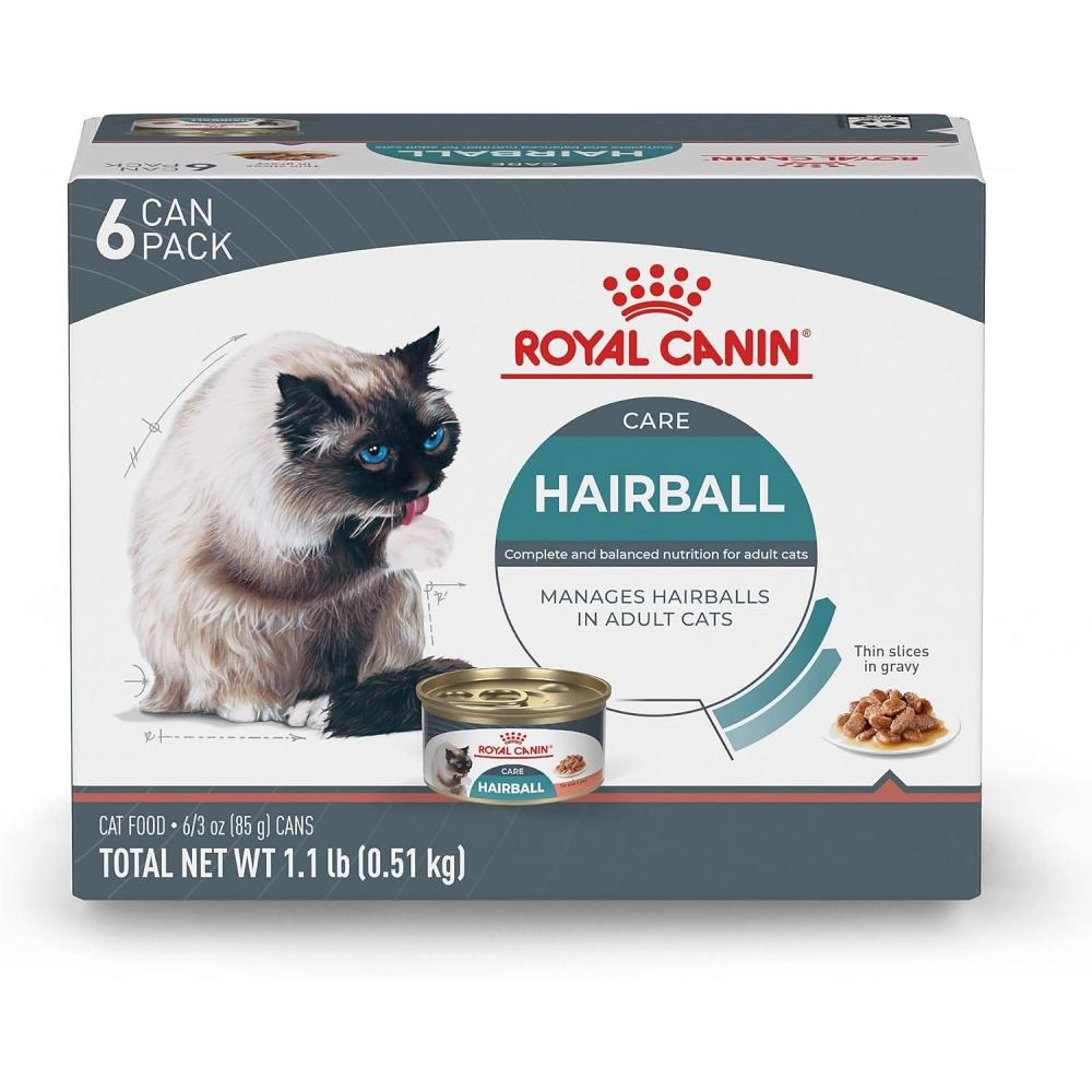 imageRoyal Canin Feline Care Nutrition Hairball Care Adult Thin Slices in Gravy Cat Food 3 oz Pack of 63 Ounce Pack of 6
