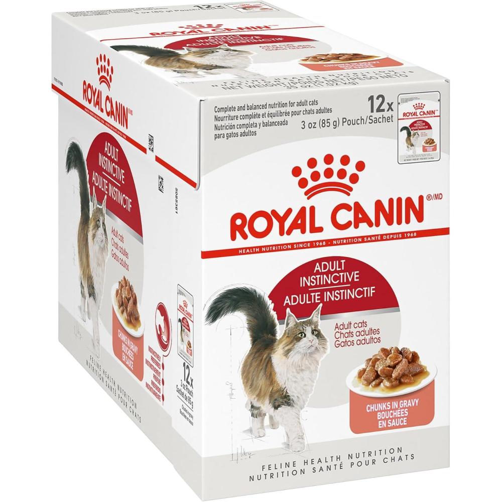 imageRoyal Canin Feline Health Nutrition Adult Instinctive Adult Loaf in Sauce Cat Food 3 oz Pack of 243 Ounce Pack of 12