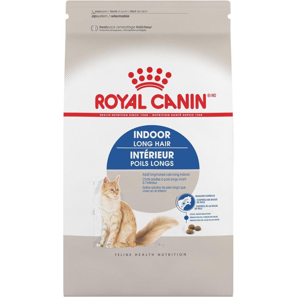 imageRoyal Canin Feline Health Nutrition Indoor Long Hair Adult Dry Cat Food 6 lb Bag3 Pound Pack of 1