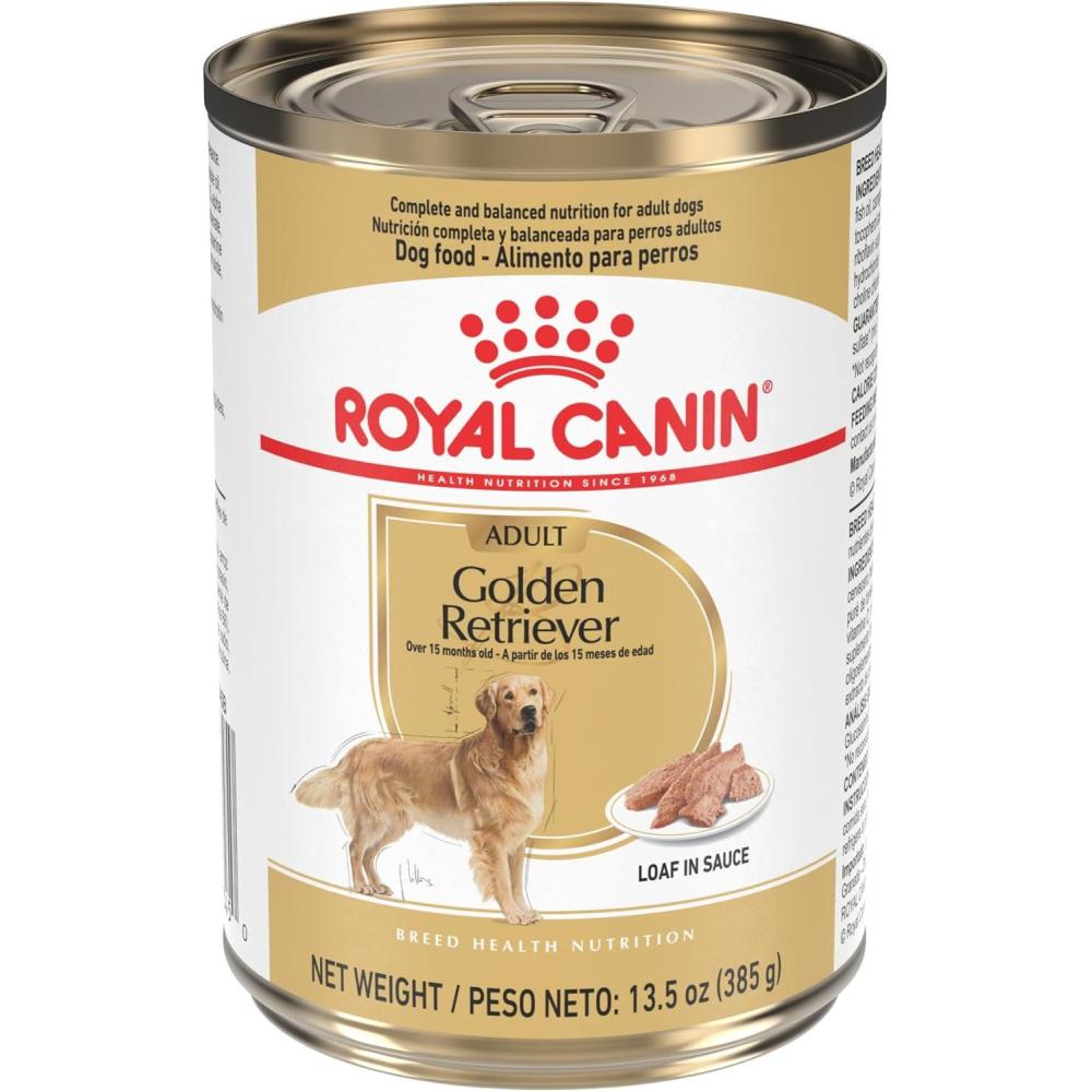 imageRoyal Canin Golden Retriever Loaf in Sauce Canned Dog Food 135 oz can 12count135 Ounce Pack of 12