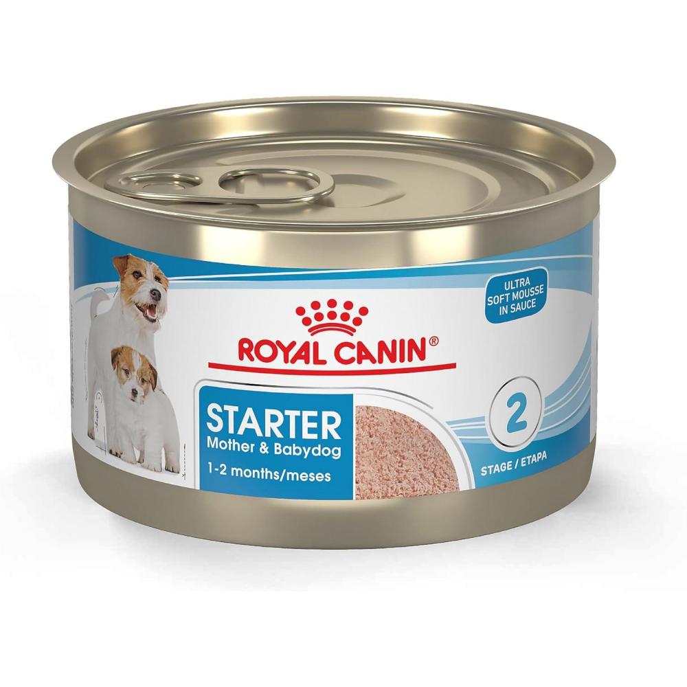 imageRoyal Canin Size Health Nutrition Starter Mother ampamp Babydog Mousse in Sauce Dog Food 51 oz Pack of 2451 Ounce Pack of 24