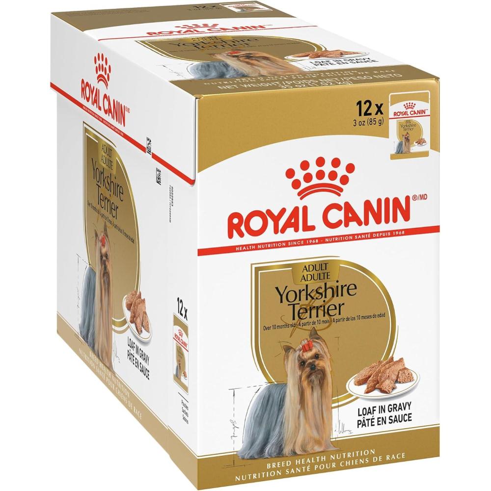 imageRoyal Canin Yorkshire Terrier Adult Breed Specific Wet Dog Food 3 oz can 4pack3 Ounce Pack of 12