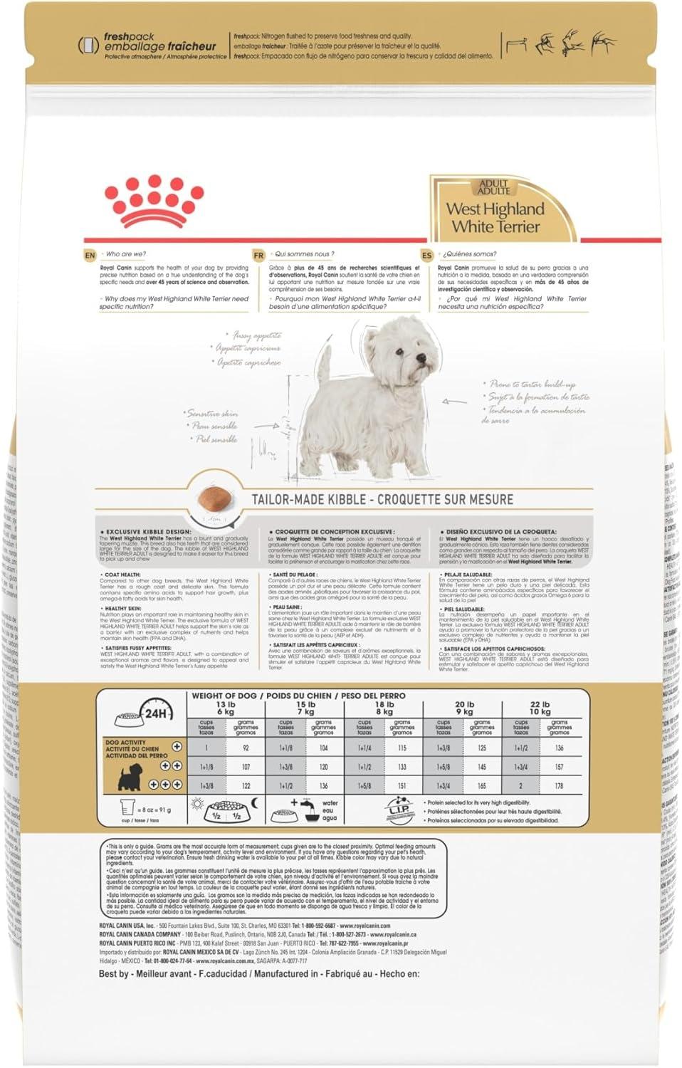 imageRoyal Canin West Highland White Terrier Adult Breed Specific Dry Dog Food 10 lb bag10 Pound Pack of 1