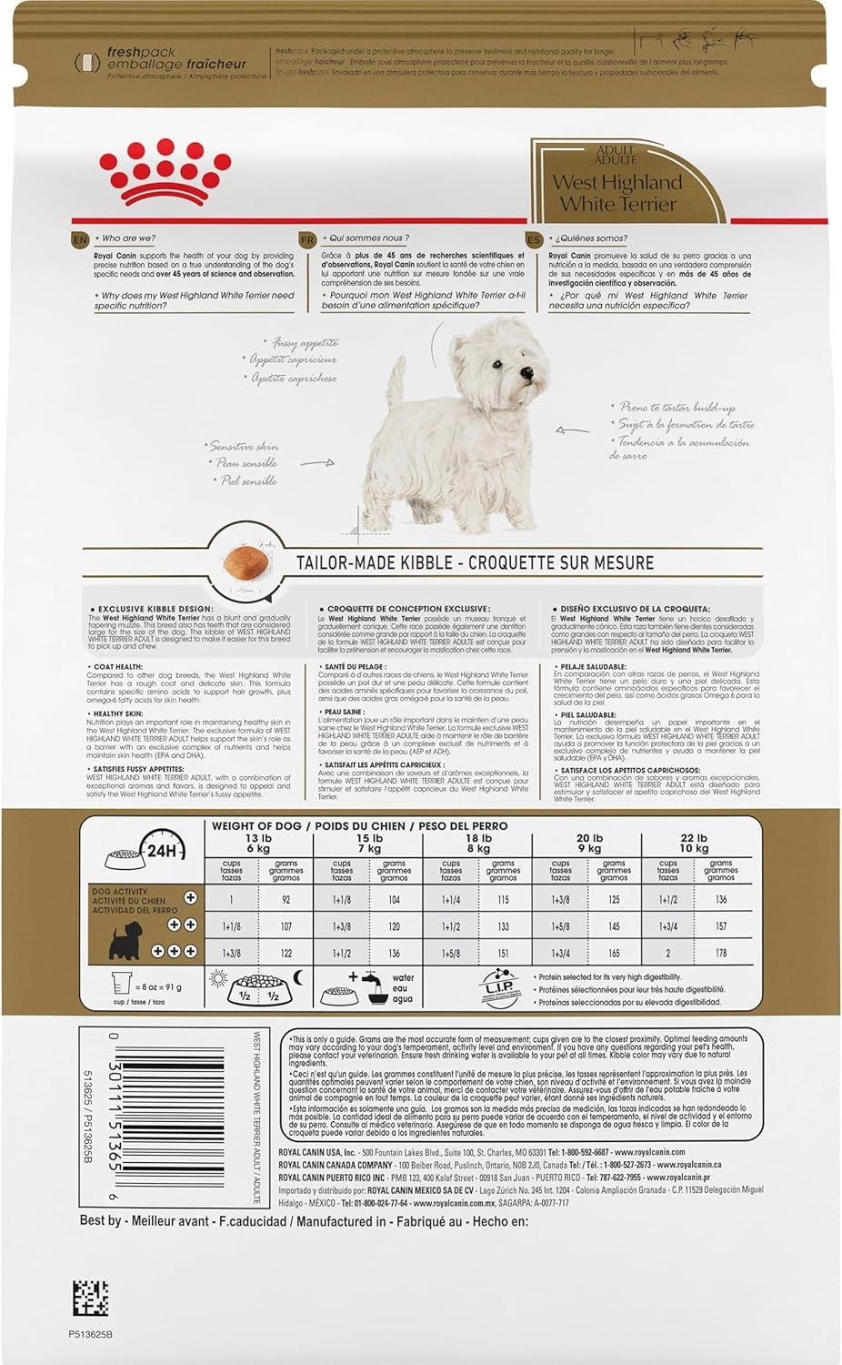 imageRoyal Canin West Highland White Terrier Adult Breed Specific Dry Dog Food 10 lb bag10 Pound Pack of 1