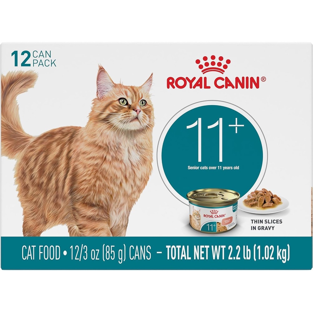 image:imageRoyal Canin Feline Health Nutrition Aging 11 Wet Cat Food for Seniors Thin Slices in Gravy for Cats Over 11 Years Supports Optimal Health amp Vitality 3 oz can case of 123 Ounce Pack of 12